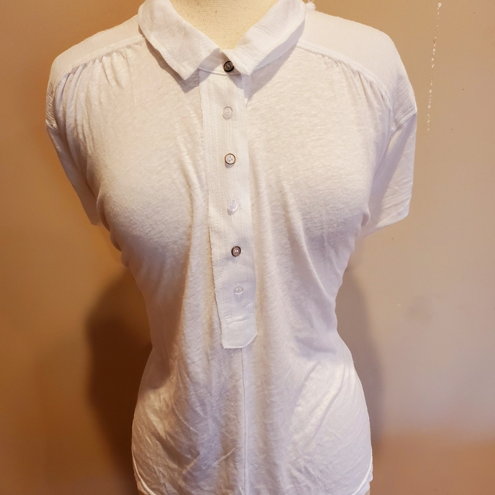 FREE PEOPLE POLO BLOUSE - Picture 1 of 3